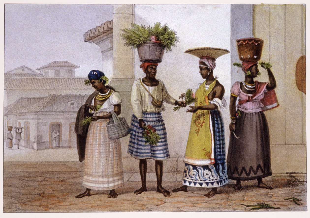 Ot satıcıları. 1839 (litografi) by Jean Baptiste Debret