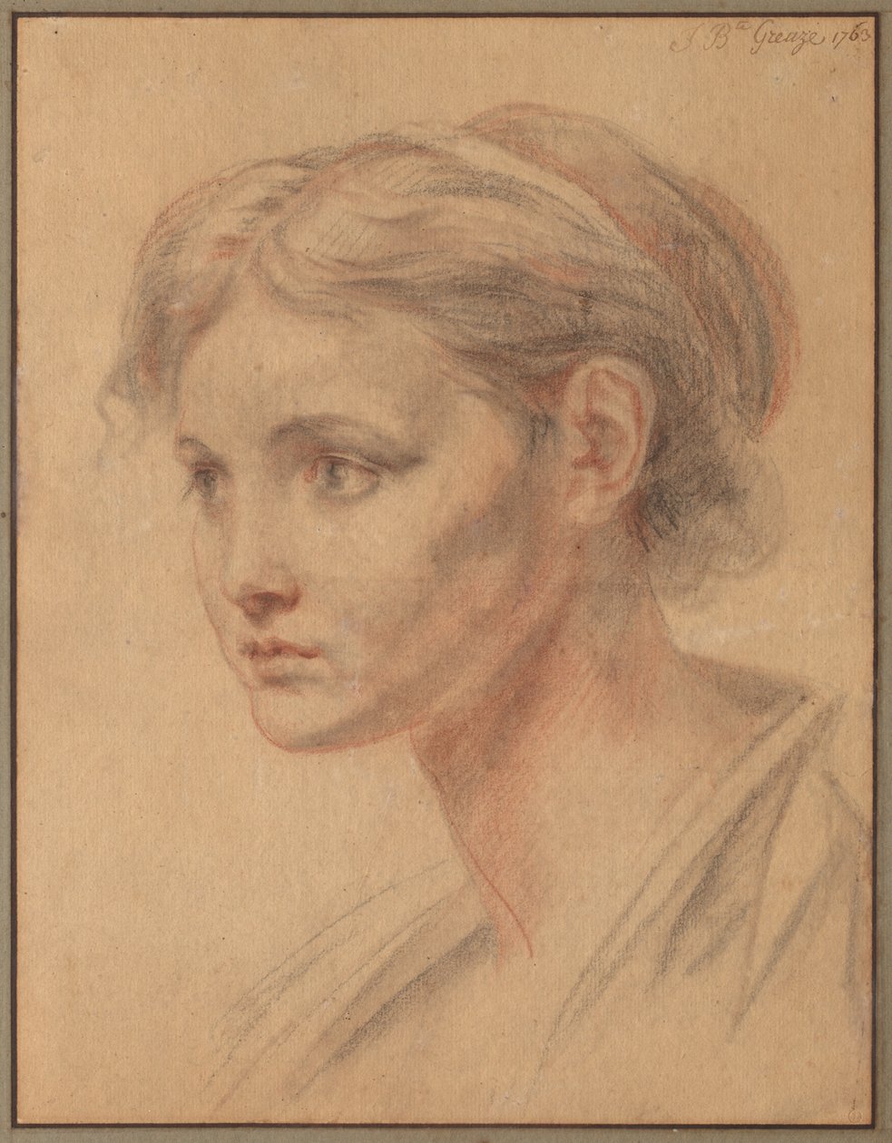 Bir Kızın Başı by Jean Baptiste Greuze