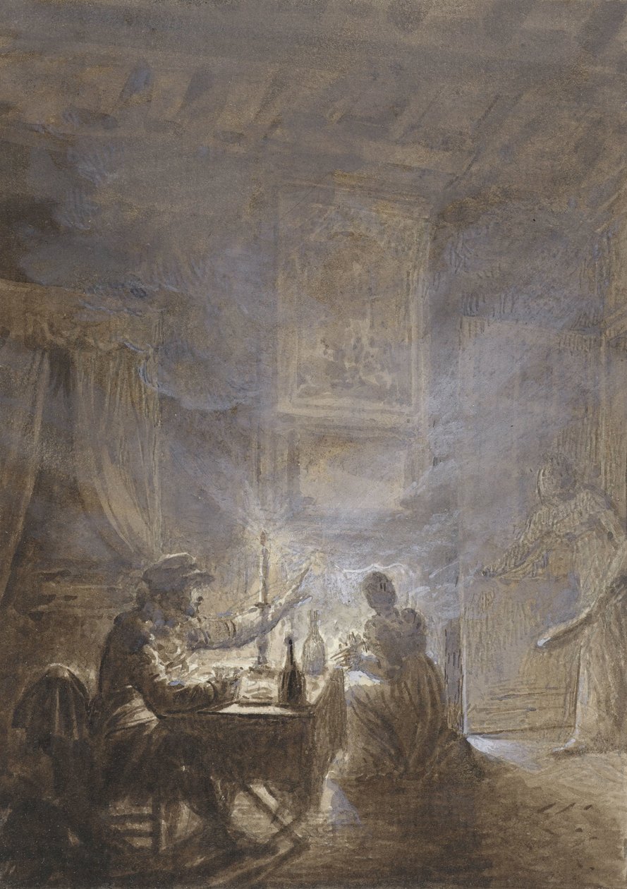 Sigara içilen ocak by Jean Baptiste Isabey