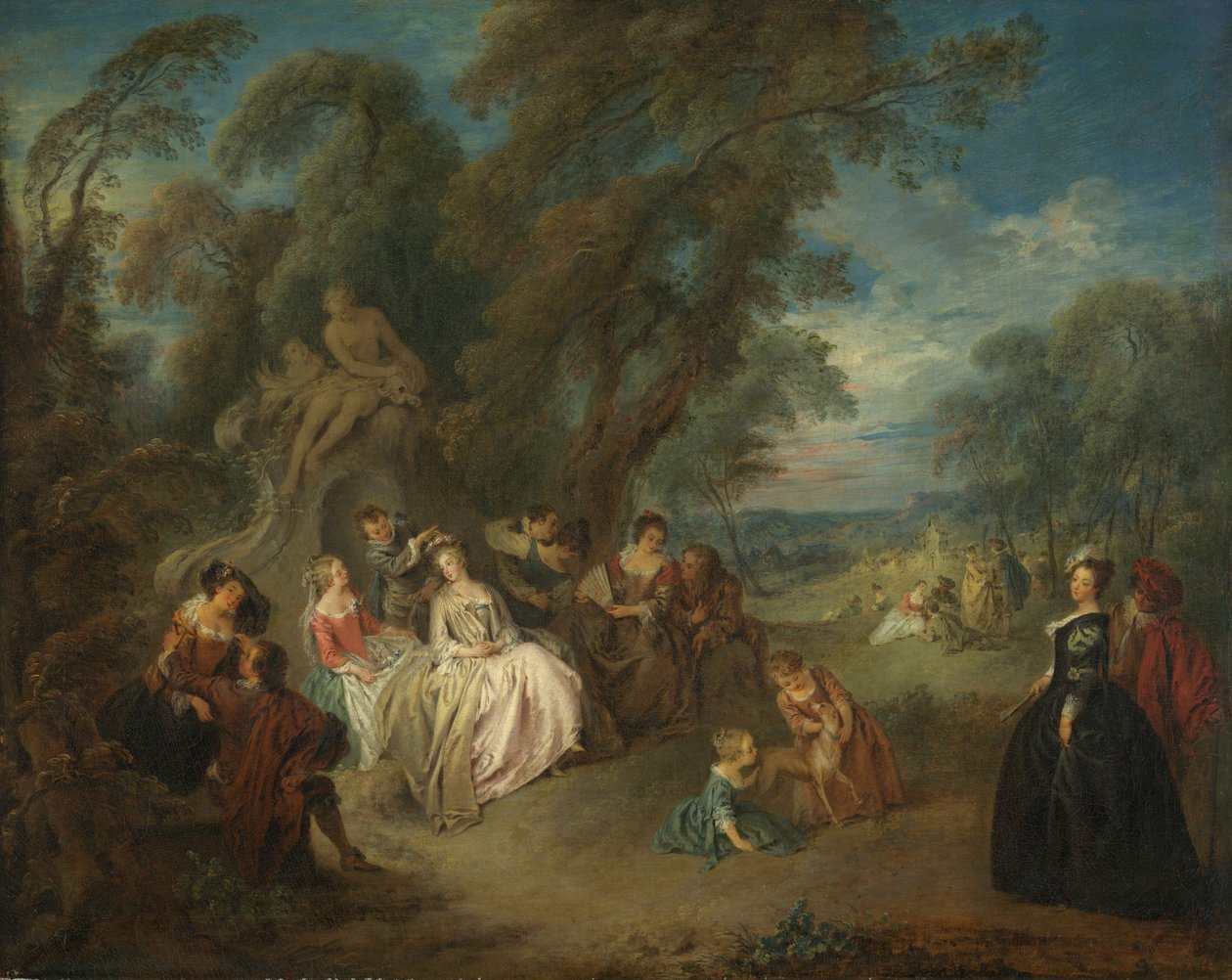Bahçe partisi by Jean Baptiste Joseph Pater