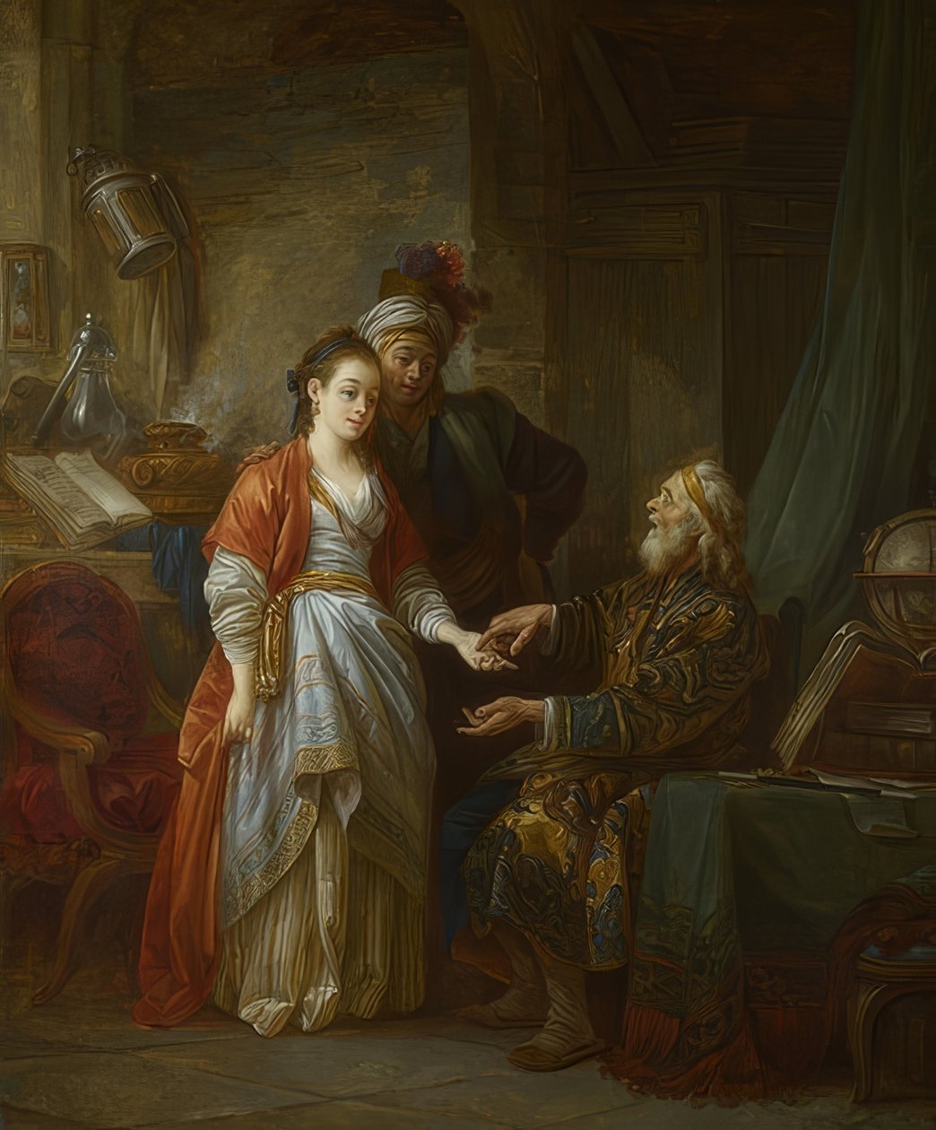 Büyücü. 1775 civarında by Jean Baptiste Le Prince