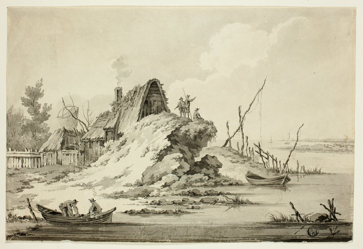 Rustik Sahil Manzarası by Jean Baptiste Le Prince