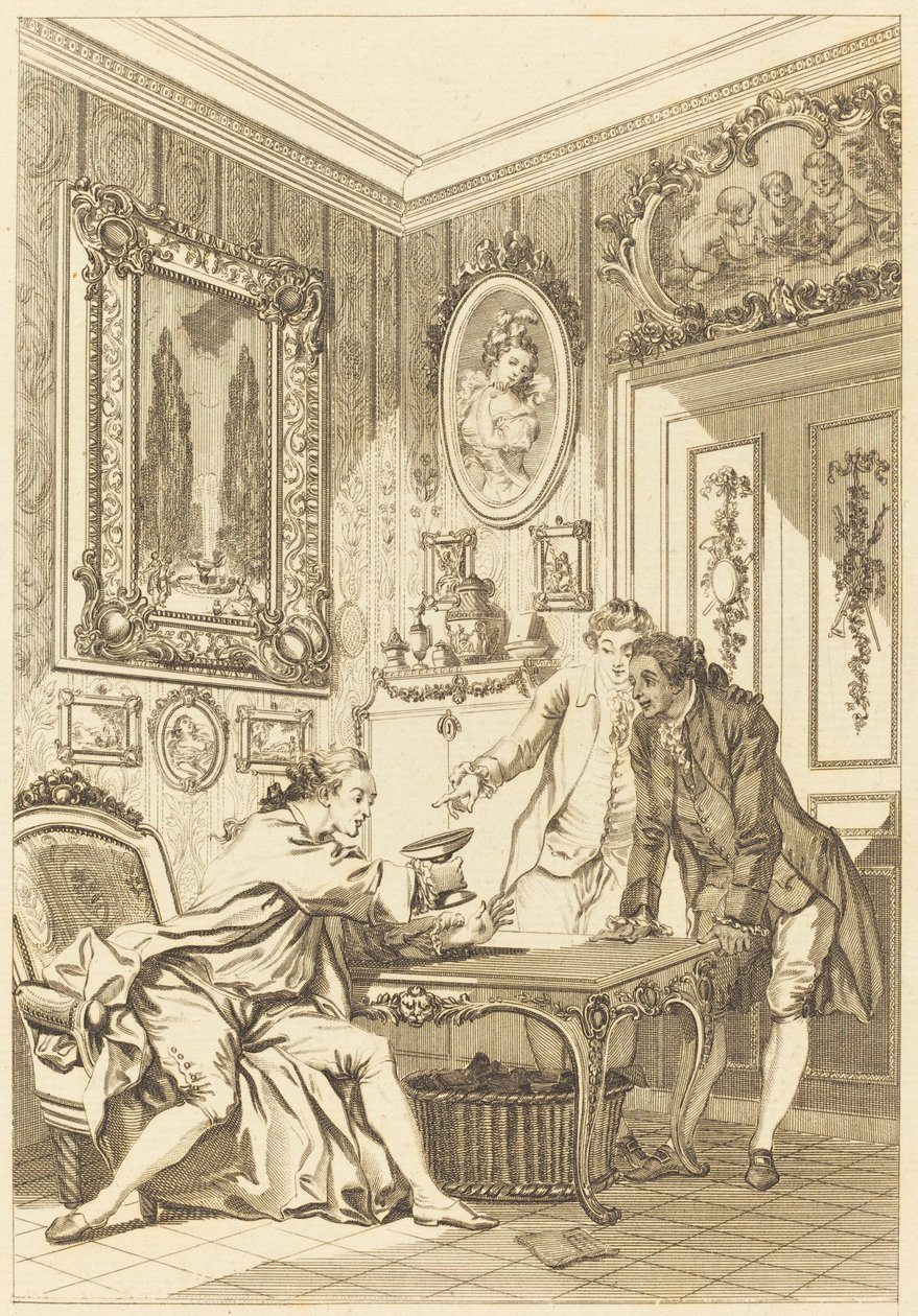 büyülü kupa by Jean Baptiste Michel Dupreel after Jean Honoré Fragonard