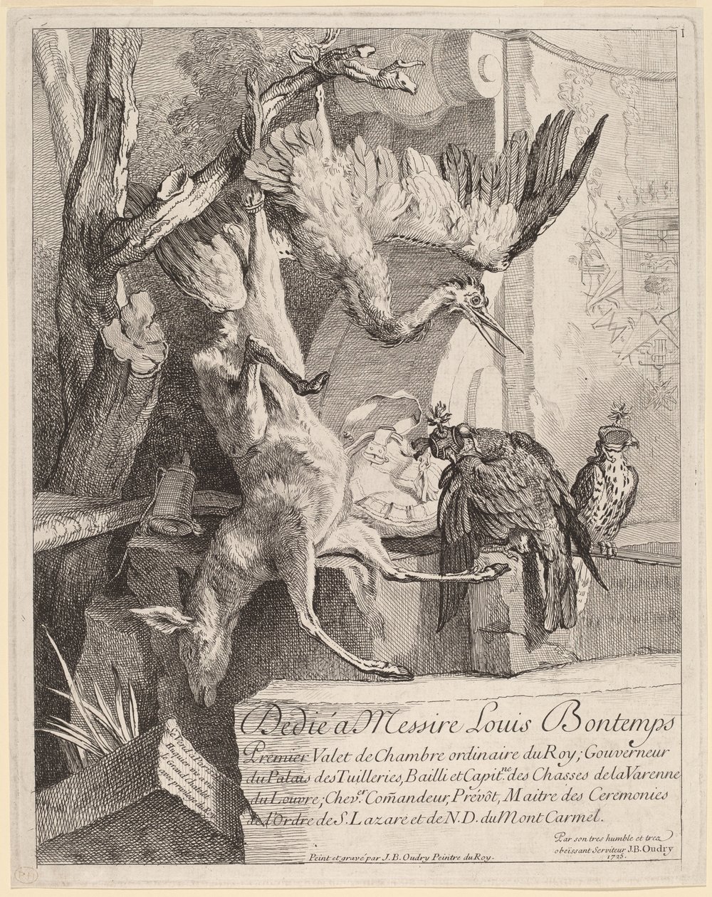 cephe parçası by Jean Baptiste Oudry