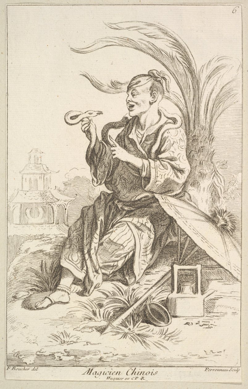 Çinli Büyücü, 1738-45. by Jean Baptiste Perronneau