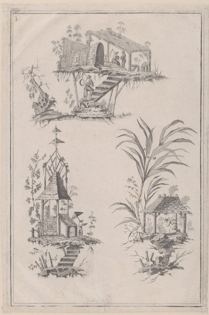 Chinoiserie Süsleri, ca. 1760-85. by Jean Baptiste Pillement