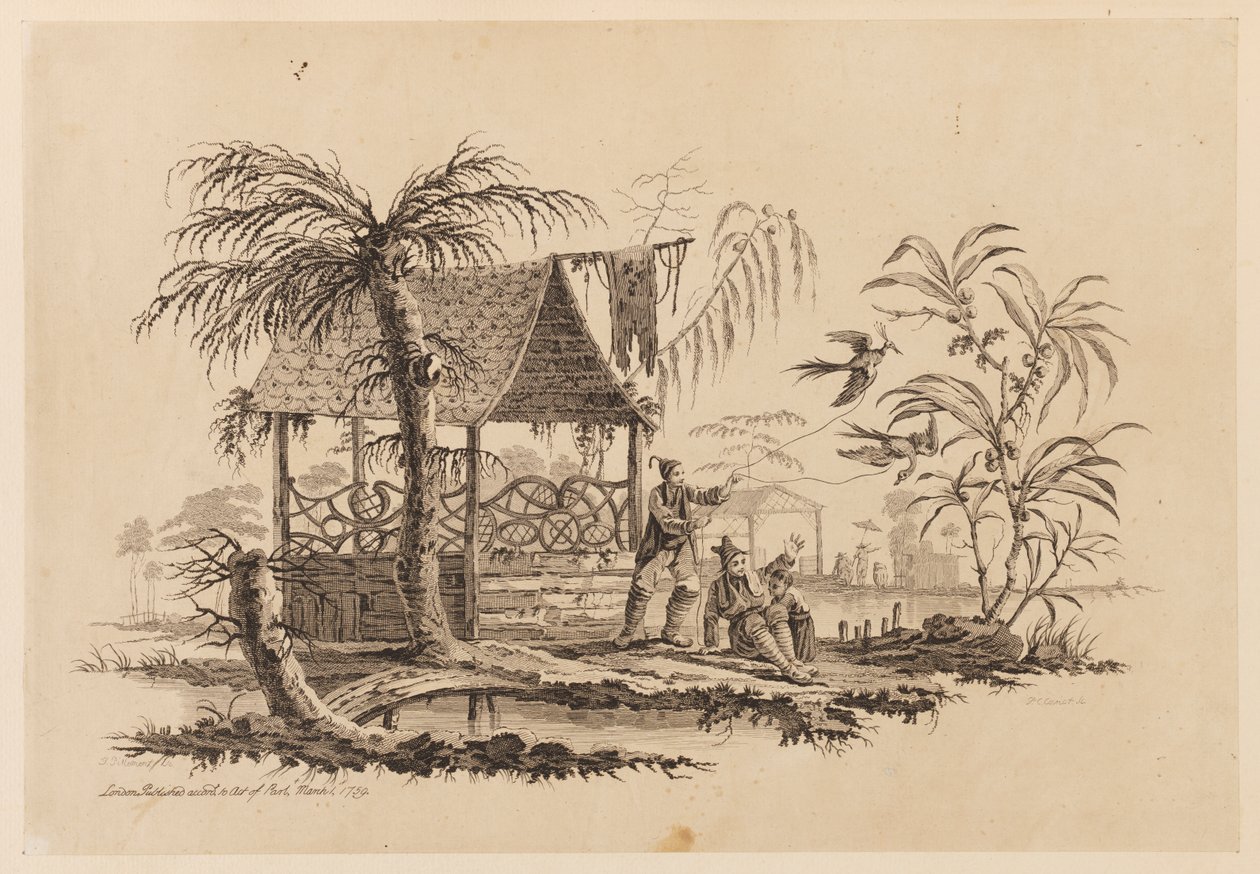 Uçurtma Uçan Figürler by Jean Baptiste Pillement