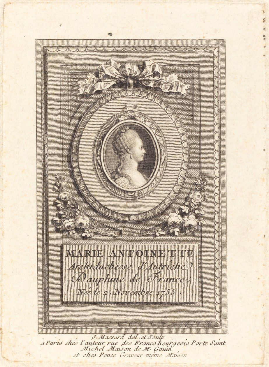 Marie Antoinette by Jean Baptiste Raphael Urbain Massard