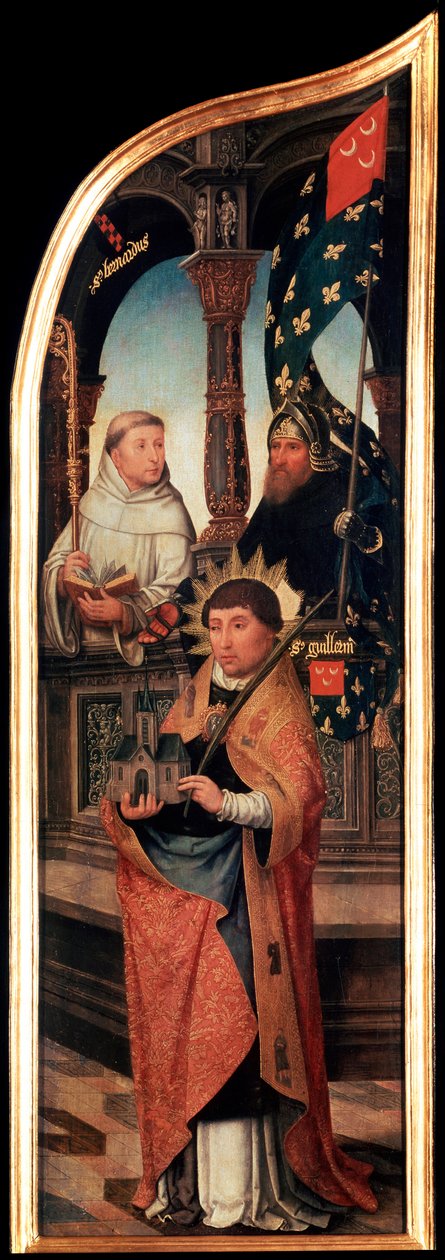 Müjde, Üç Parça, yan panel, 1517. by Jean the Elder Bellegambe