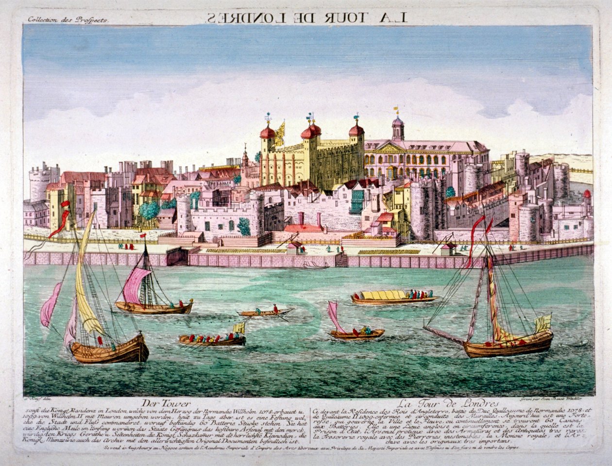 Londra Kulesi, 1760 by Jean Benoit Winckler