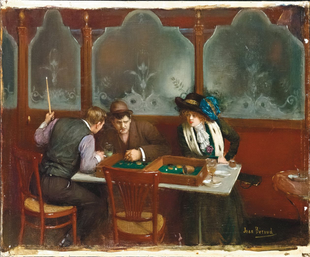 Kafede; Au kafe, 1909 by Jean Beraud