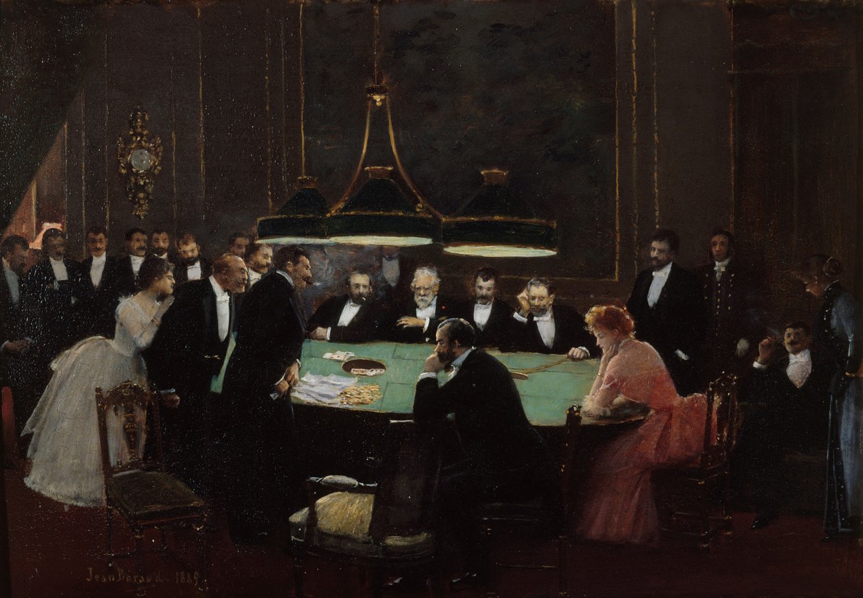 Kumarhane oyun odası, 1889. by Jean Beraud