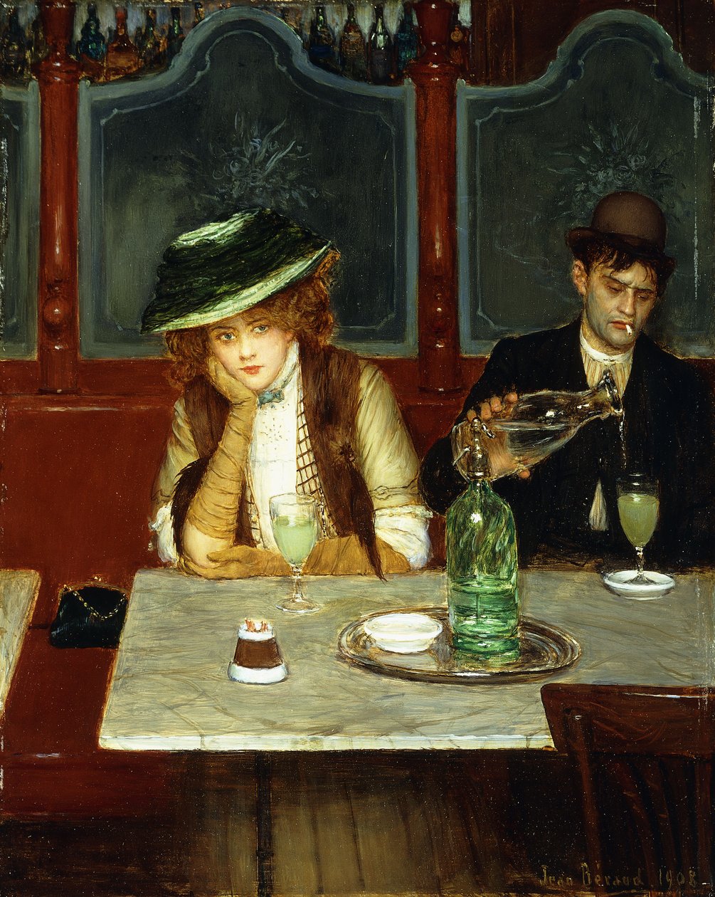 Absinthe İçenler, 1908 by Jean Beraud