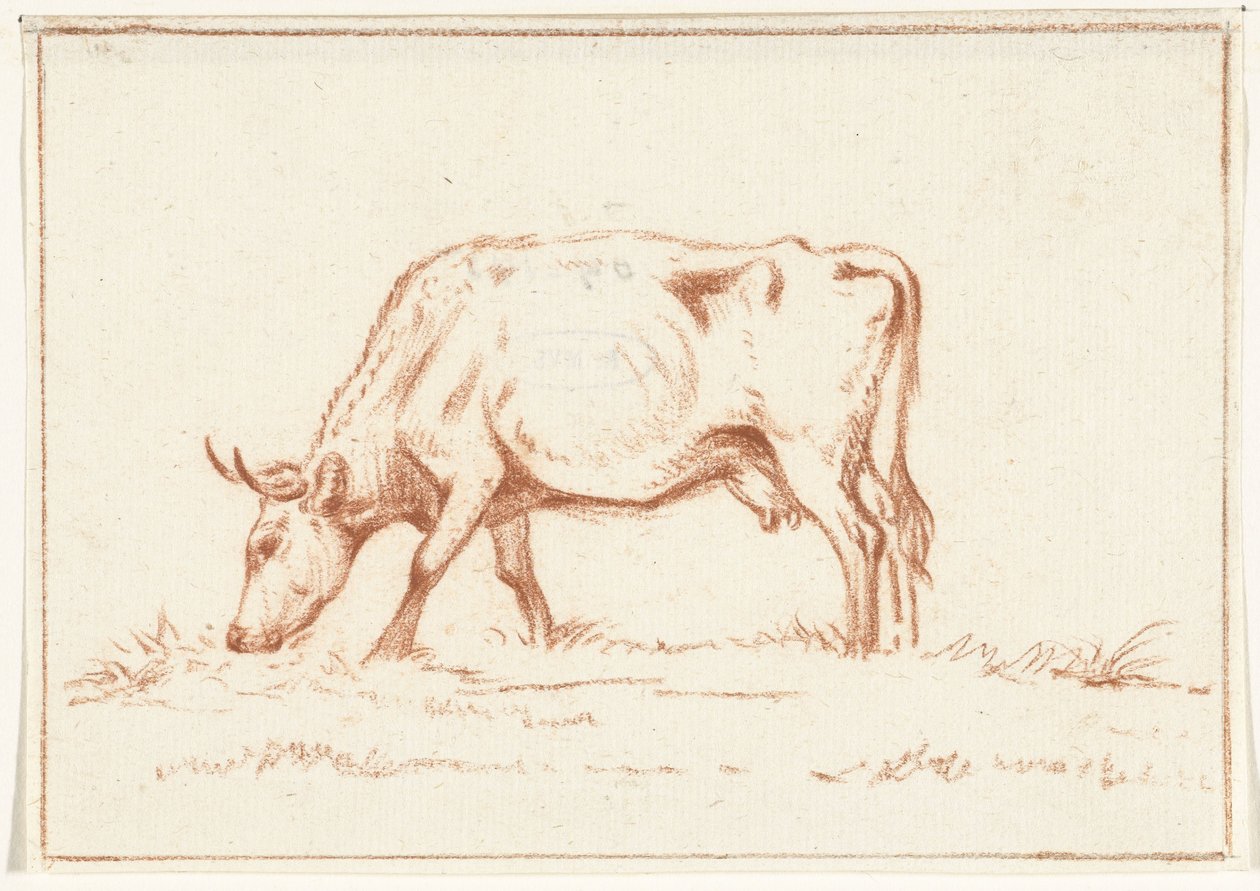 Otlayan inek, solda by Jean Bernard