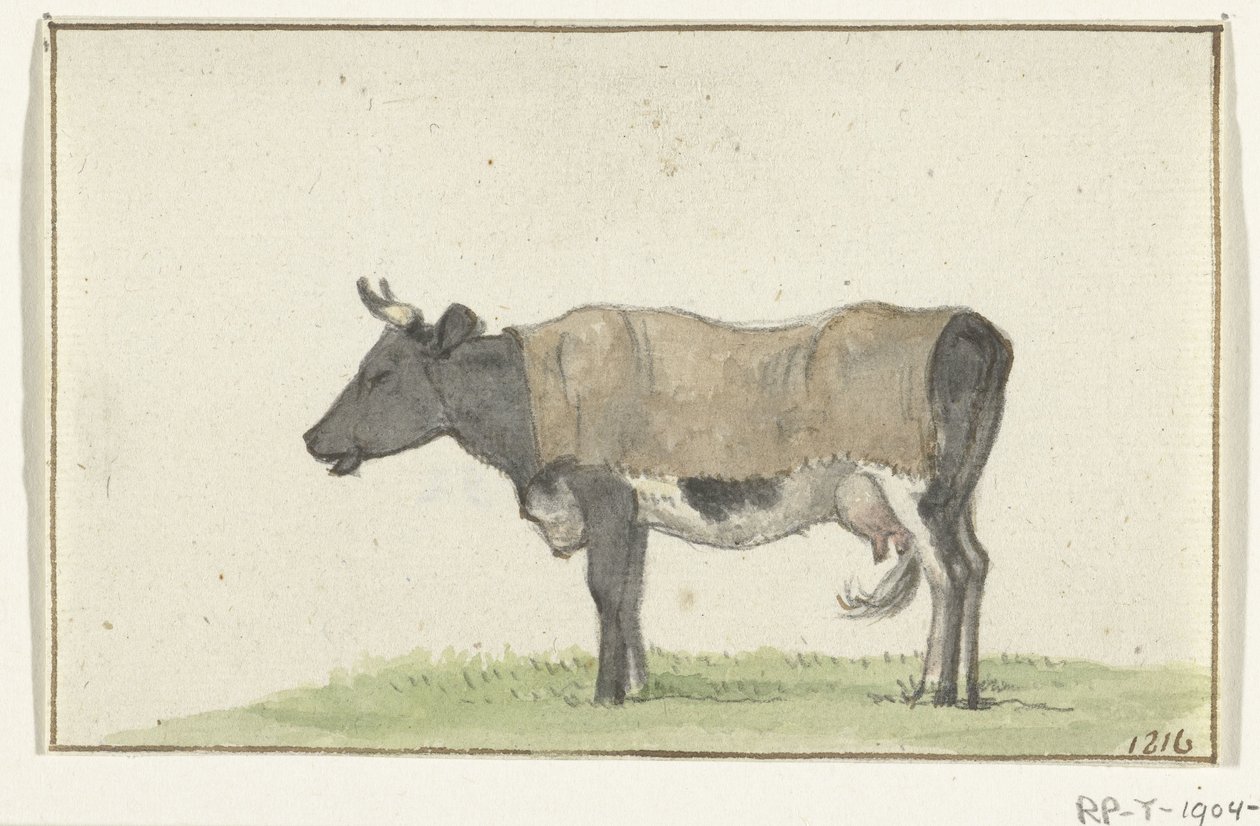 Battaniye ile ayakta duran inek, solda by Jean Bernard