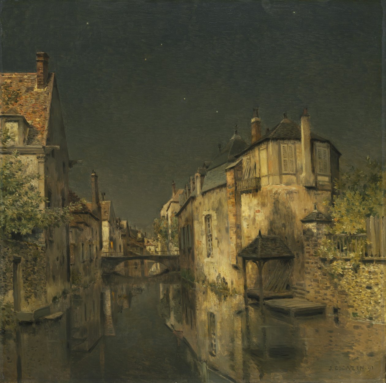 Gece yarısı, 1891. by Jean Charles Cazin