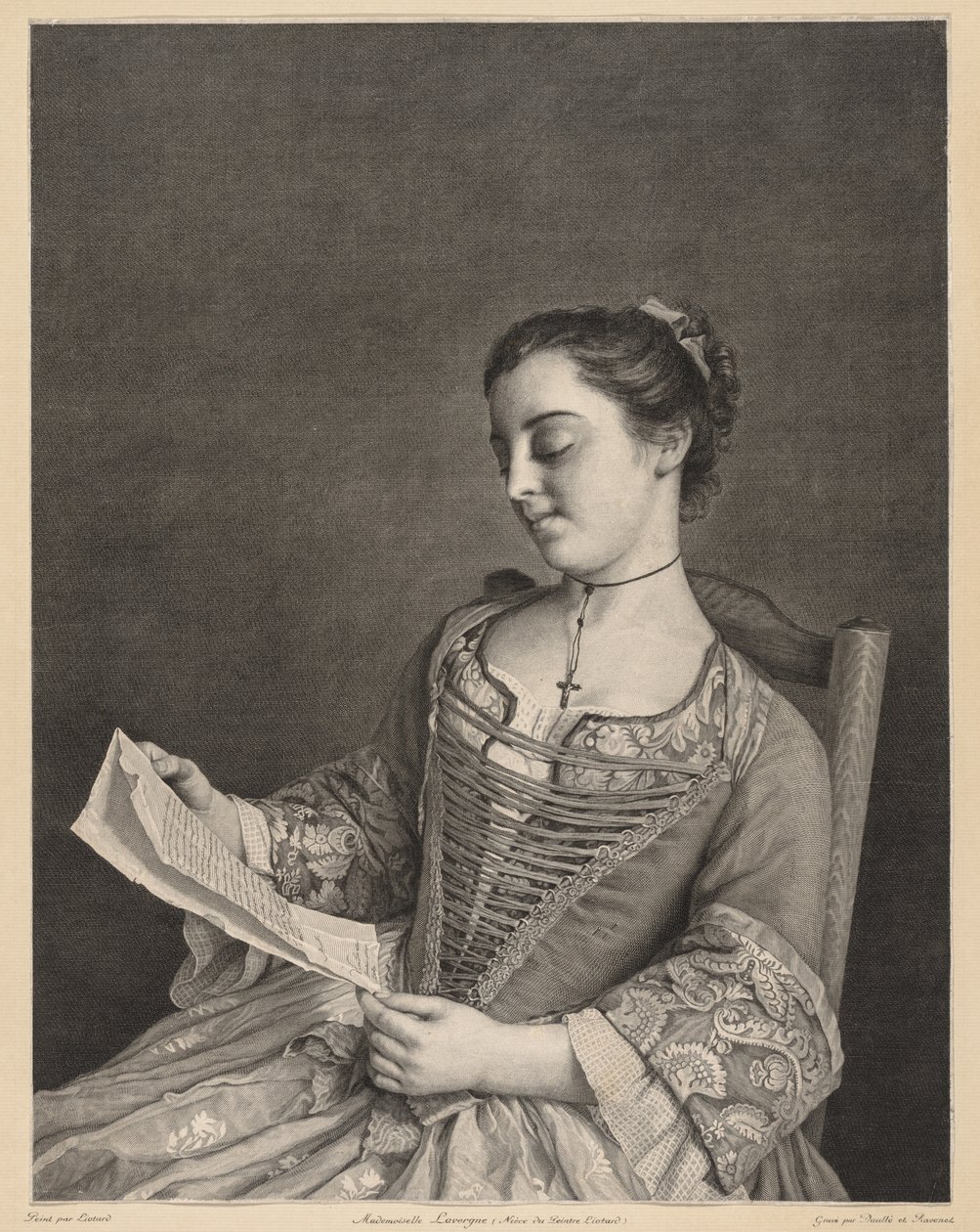 Bayan Lavergne Okuma. by Jean Daullé