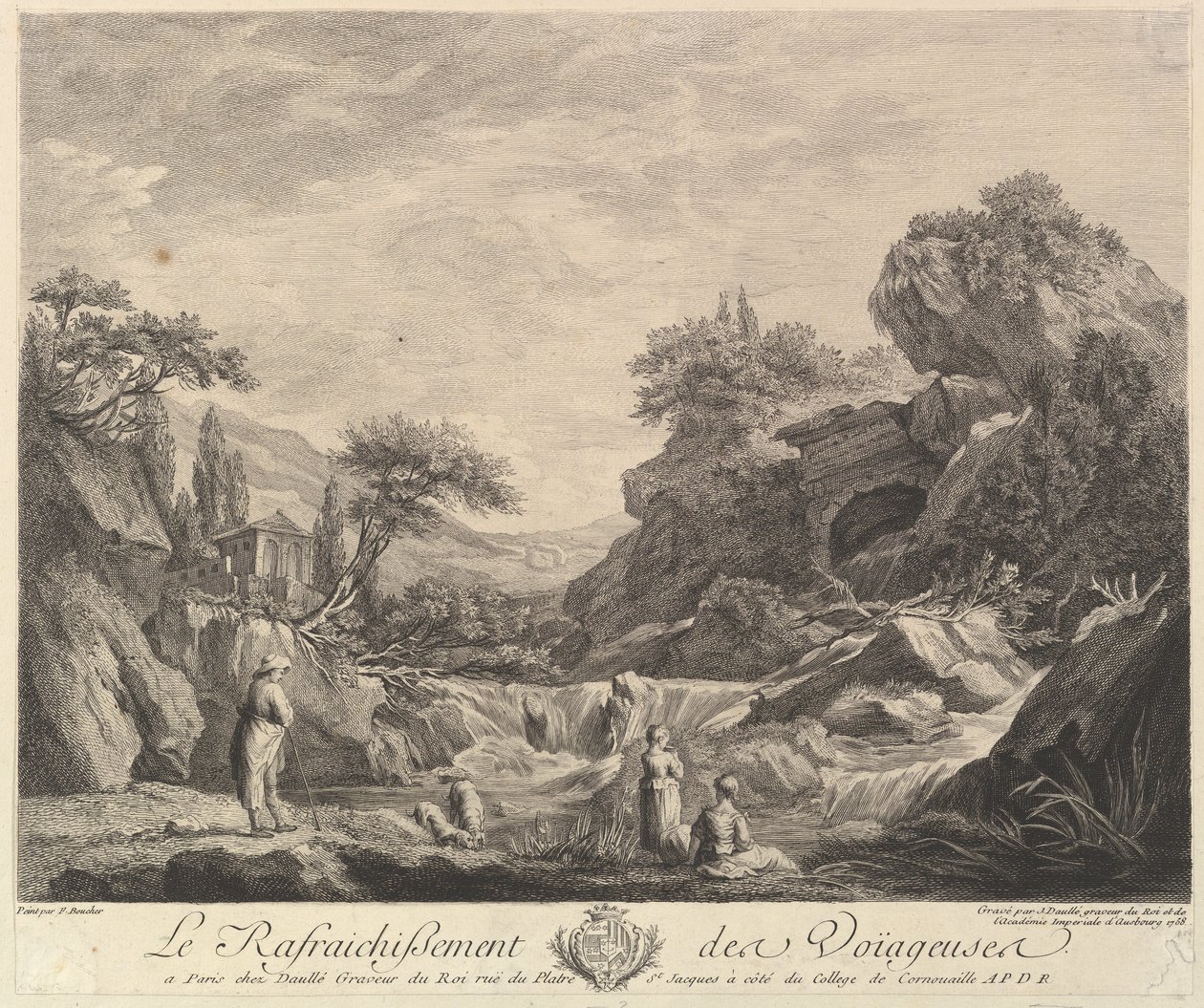 Gezgin Kadınlar İçme Suyu, 1758. by Jean Daullé