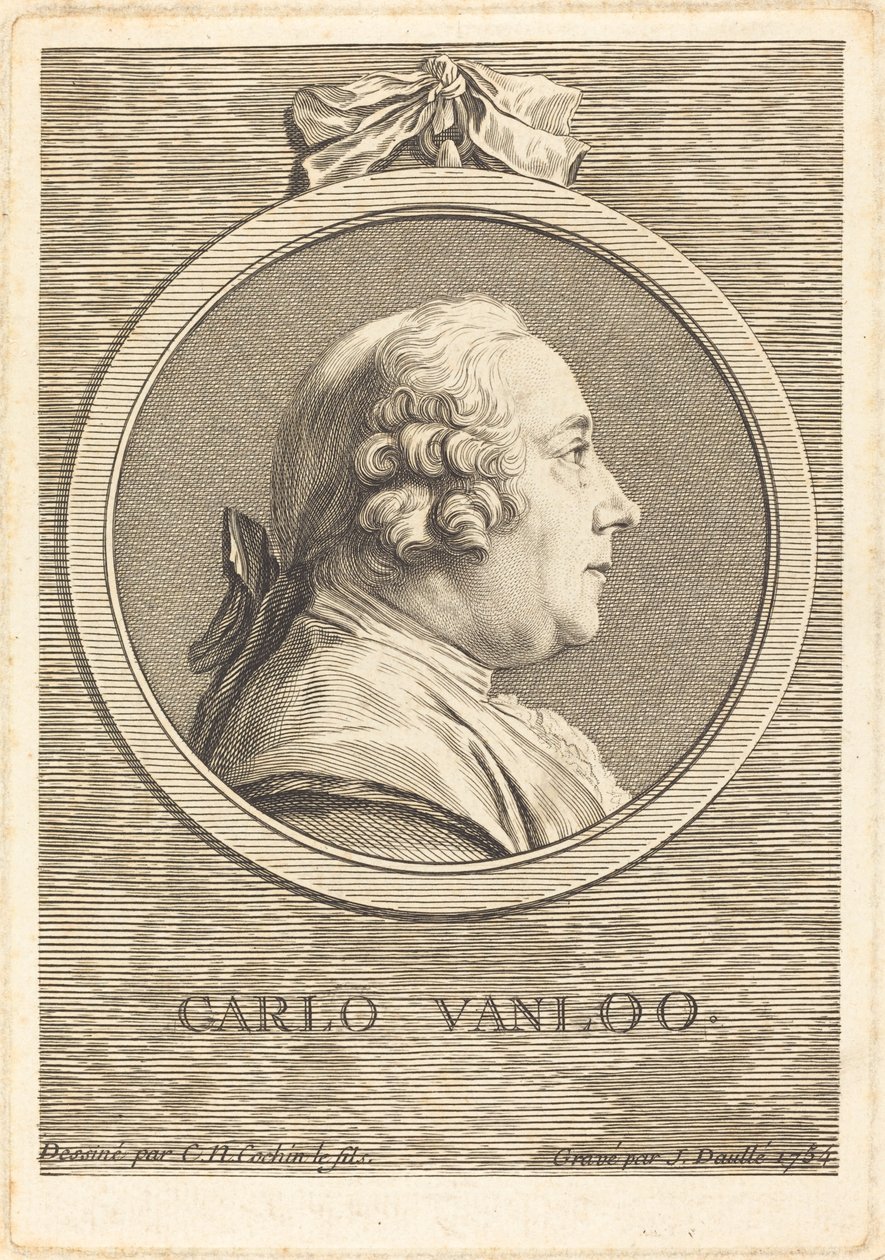 carle vanloo by Jean Daullé after Charles Nicolas Cochin II