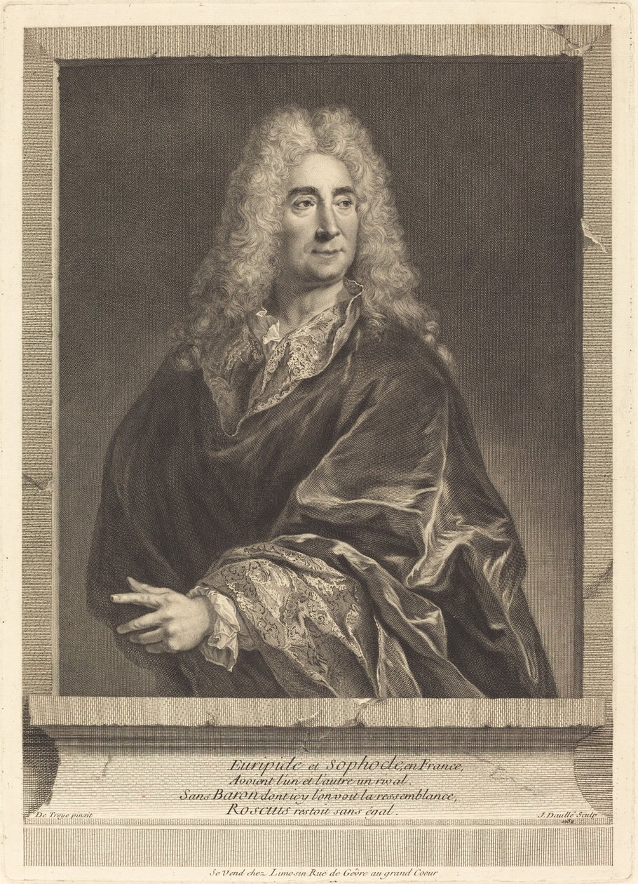 Michel Baron by Jean Daullé after François de Troy