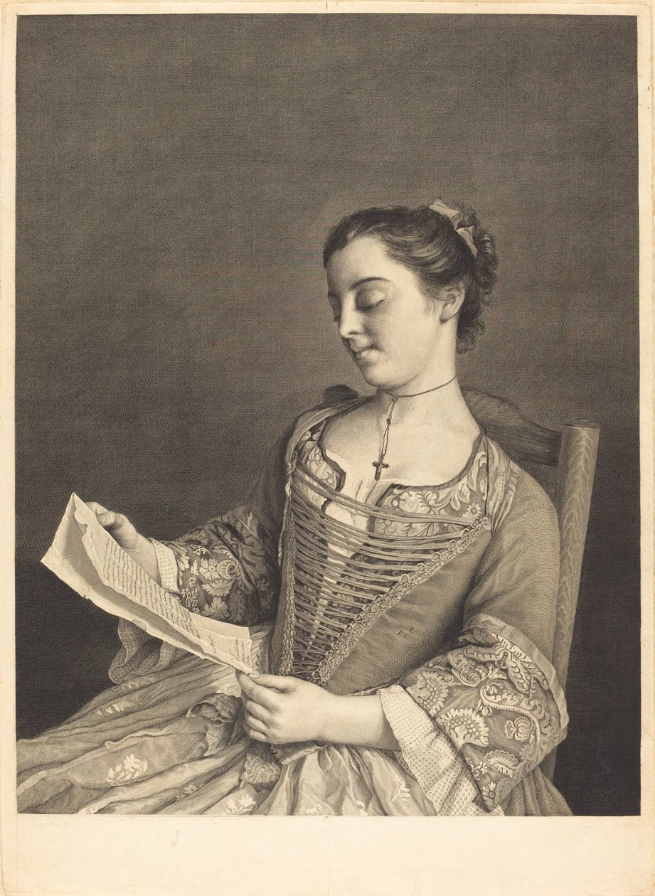 Bayan Lavergne by Jean Daullé and Simon Francois Ravenet I after Jean Étienne Liotard