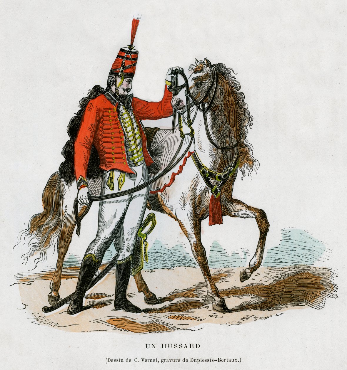 Bir hafif süvari eri, 19. yüzyılın başlarında 1882-1884 by Jean Duplessis Bertaux