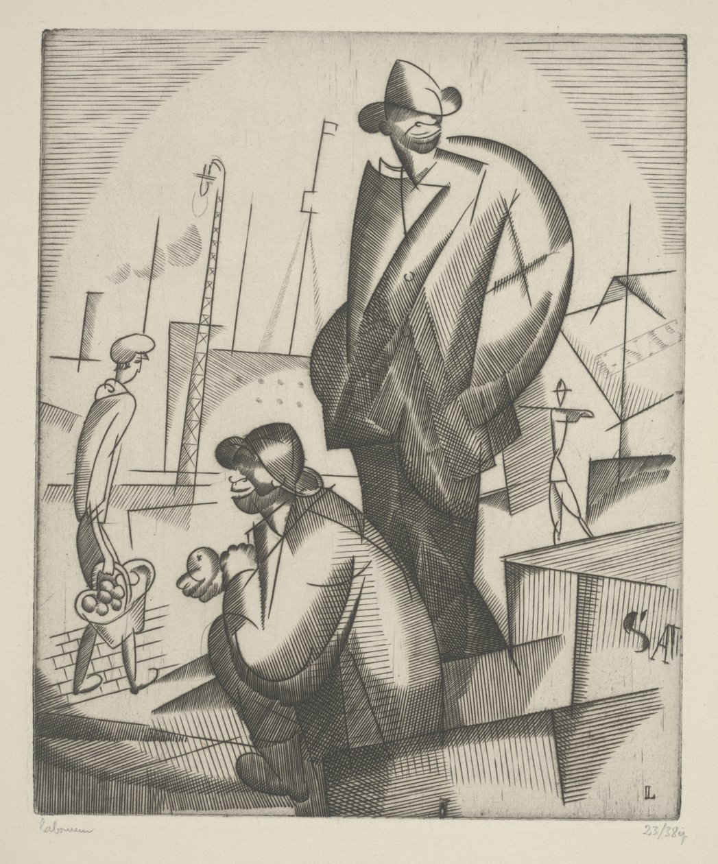 siyah liman işçileri by Jean Emile Laboureur