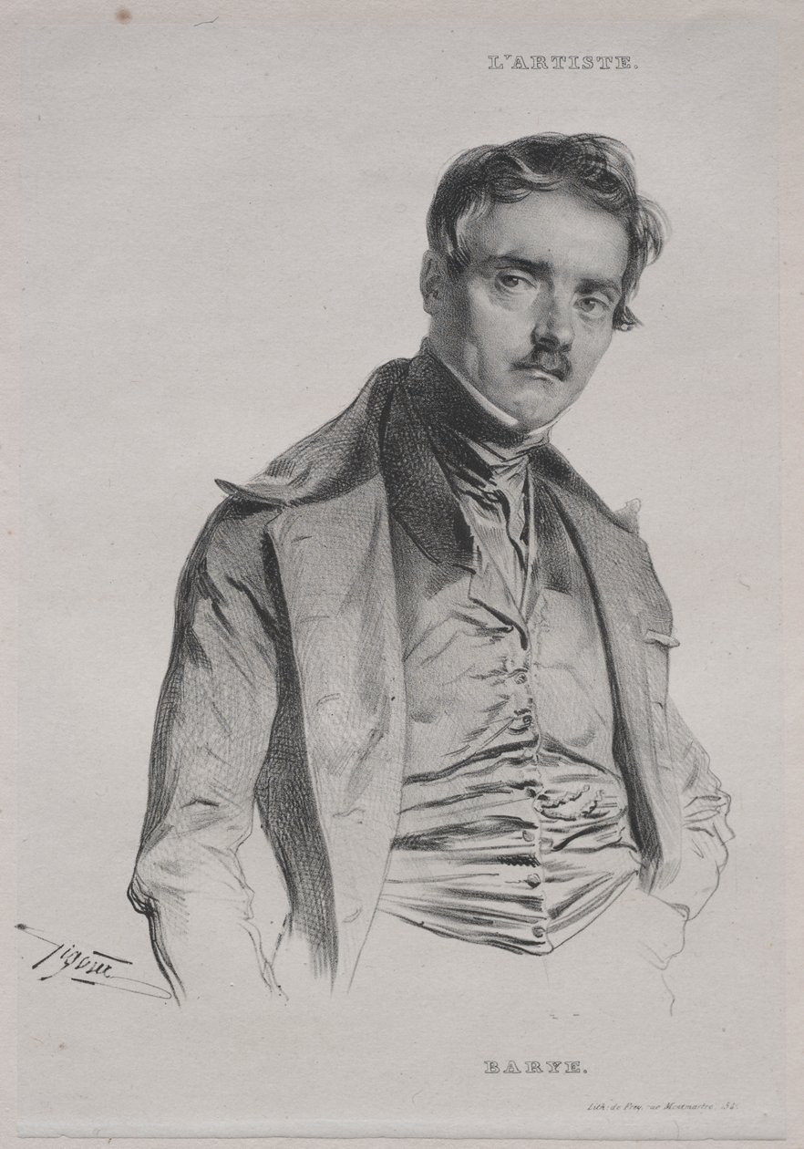 Antoine Louis Barye by Jean Francois Gigoux
