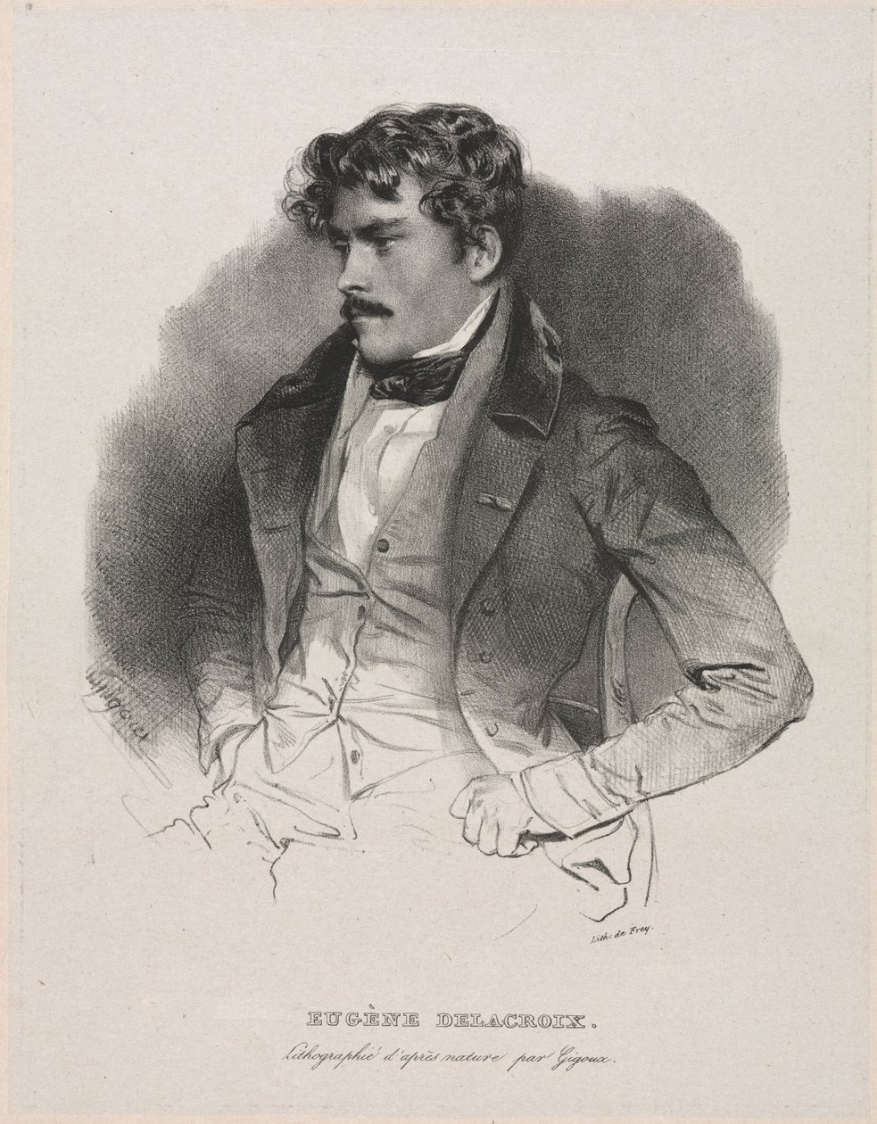 Eugene Delacroix. by Jean Francois Gigoux