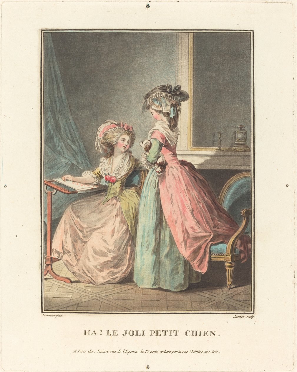 Ha! Sevimli küçük köpek. by Jean Francois Janinet