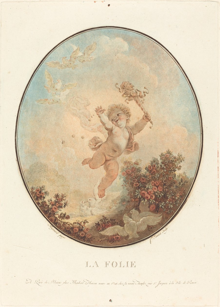 La Folie, 1777. by Jean Francois Janinet