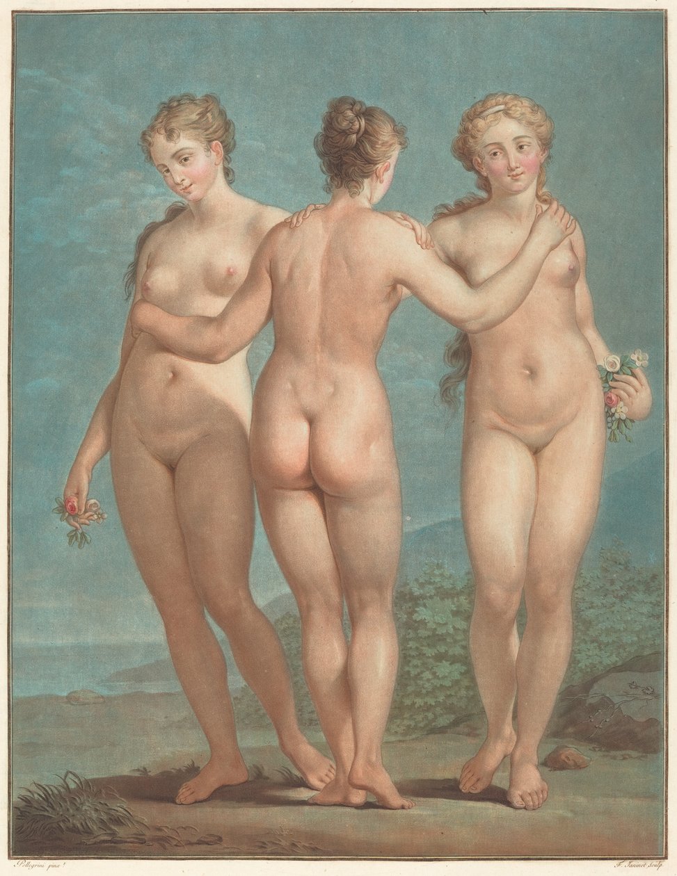 Üç Güzeller. by Jean Francois Janinet
