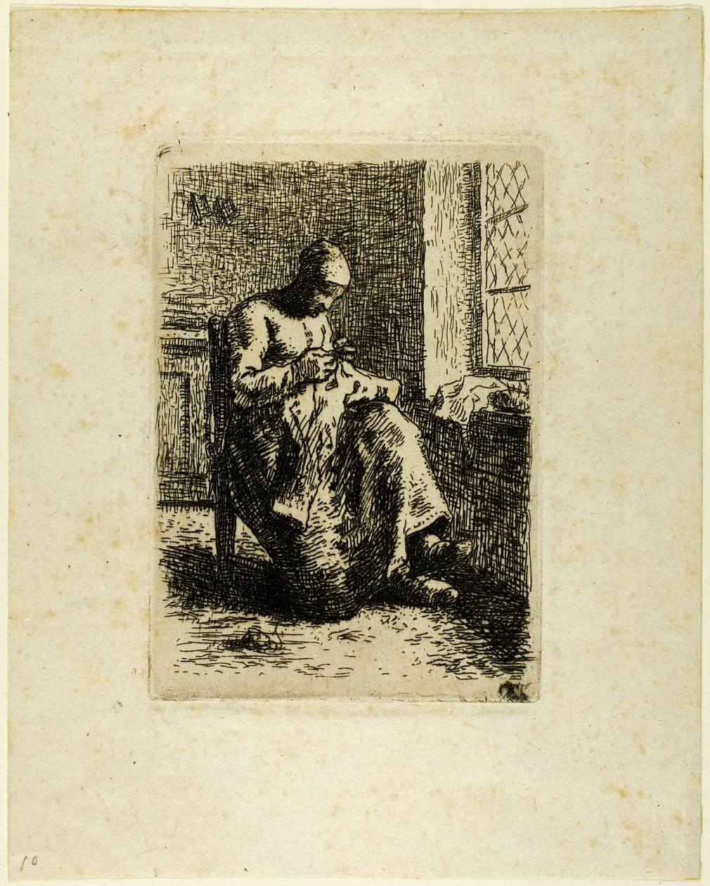 Kadın Dikiş by Jean Francois Millet