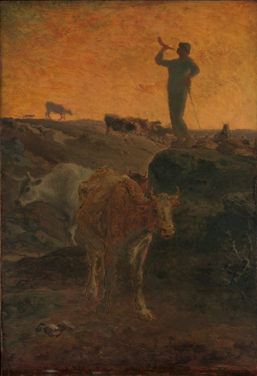 İnekleri Yuvaya Çağırmak, 1872 dolayları by Jean Francois Millet