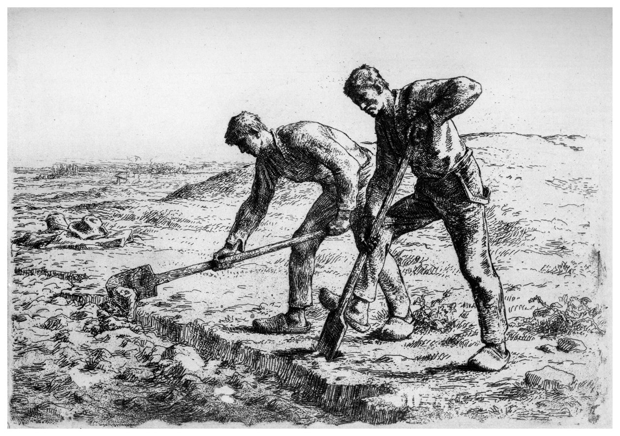 Kazıcılar, c1835-1875 1924 by Jean Francois Millet