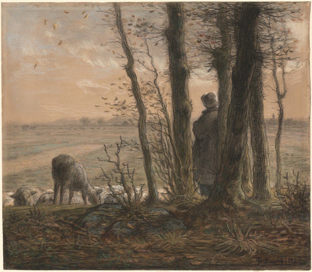 Düşen yapraklar by Jean Francois Millet