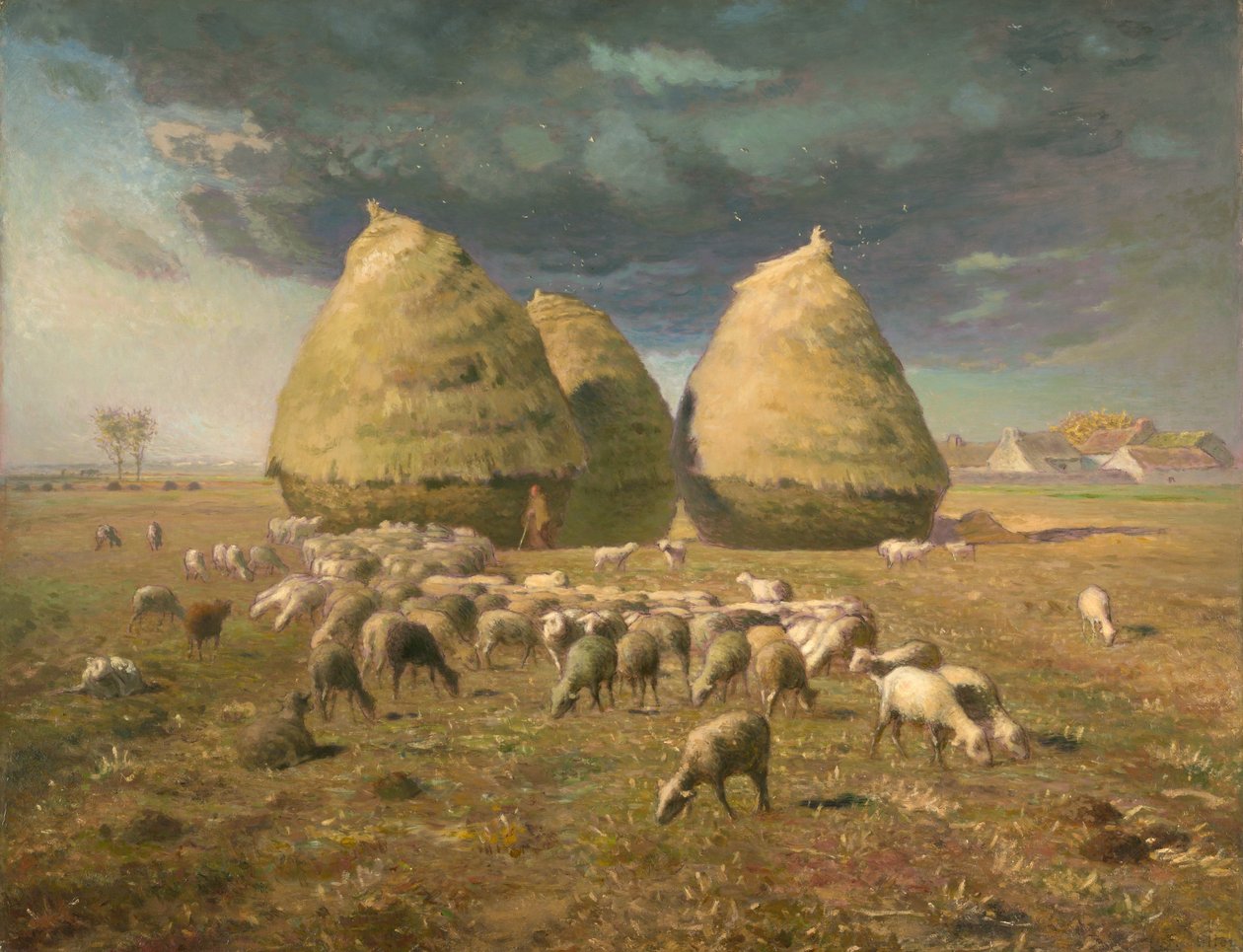 Saman yığınları: Sonbahar, ca. 1874. by Jean Francois Millet