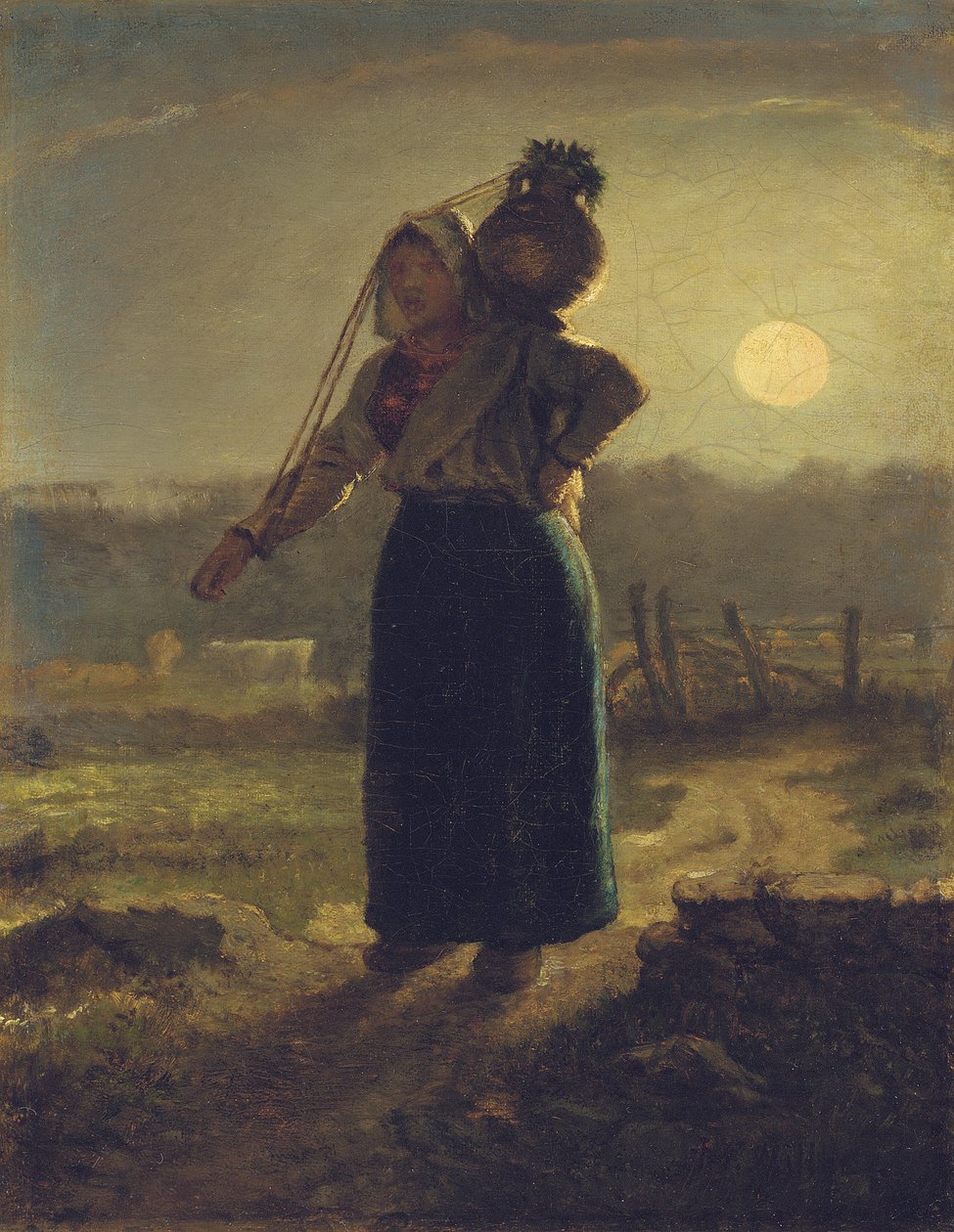 Norman sütçü kız, 1853-54 by Jean Francois Millet