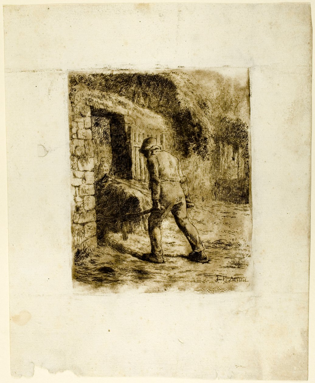 El Arabalı Köylü by Jean Francois Millet