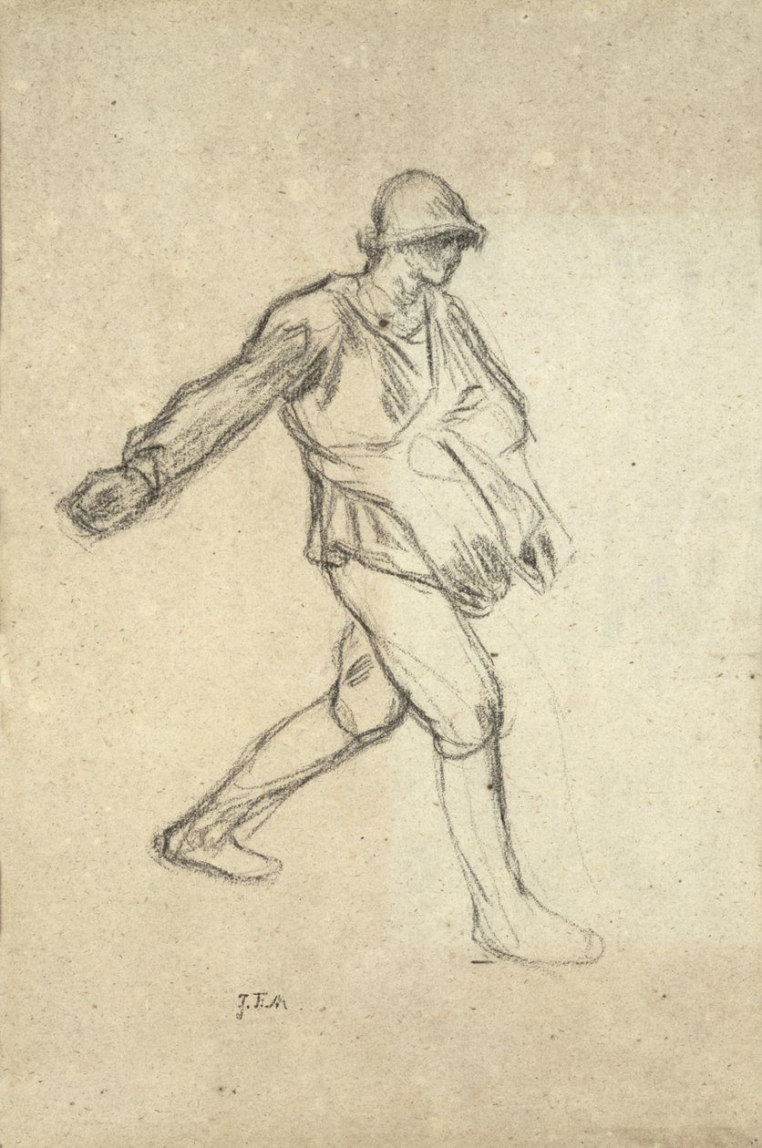 "Sower" için çalışma by Jean Francois Millet