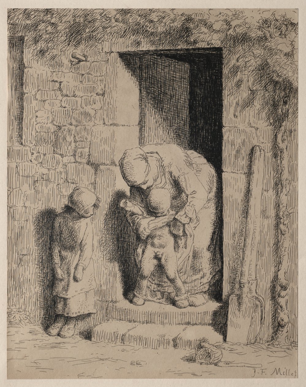 Anne Önlemleri by Jean Francois Millet