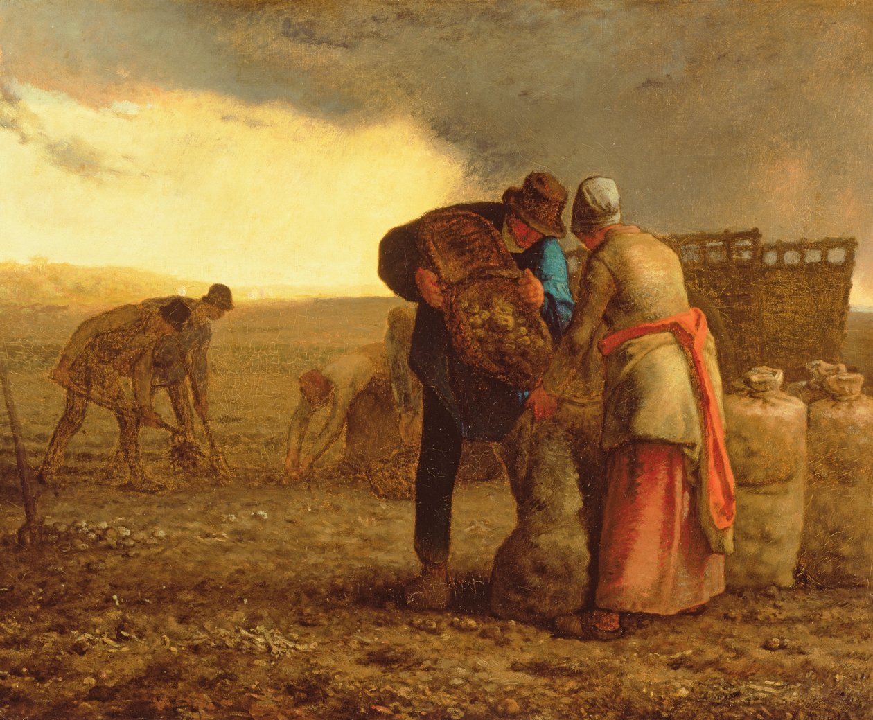 Patates Hasadı, 1855 by Jean Francois Millet