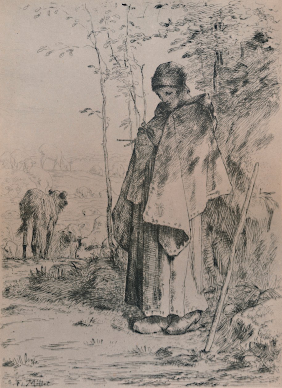 Çoban, 1862, 1946 by Jean Francois Millet