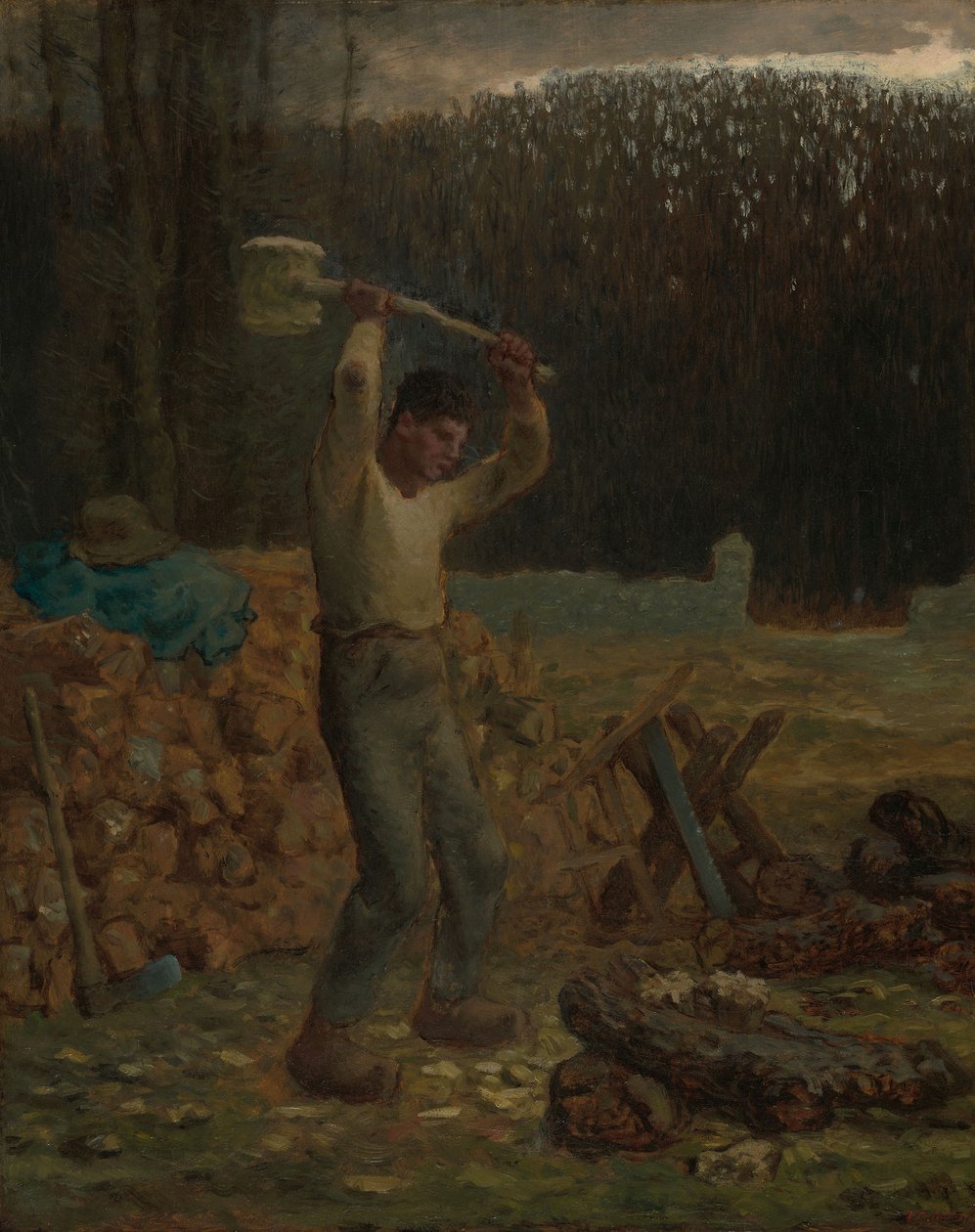 Oduncu, 1858?66 by Jean Francois Millet