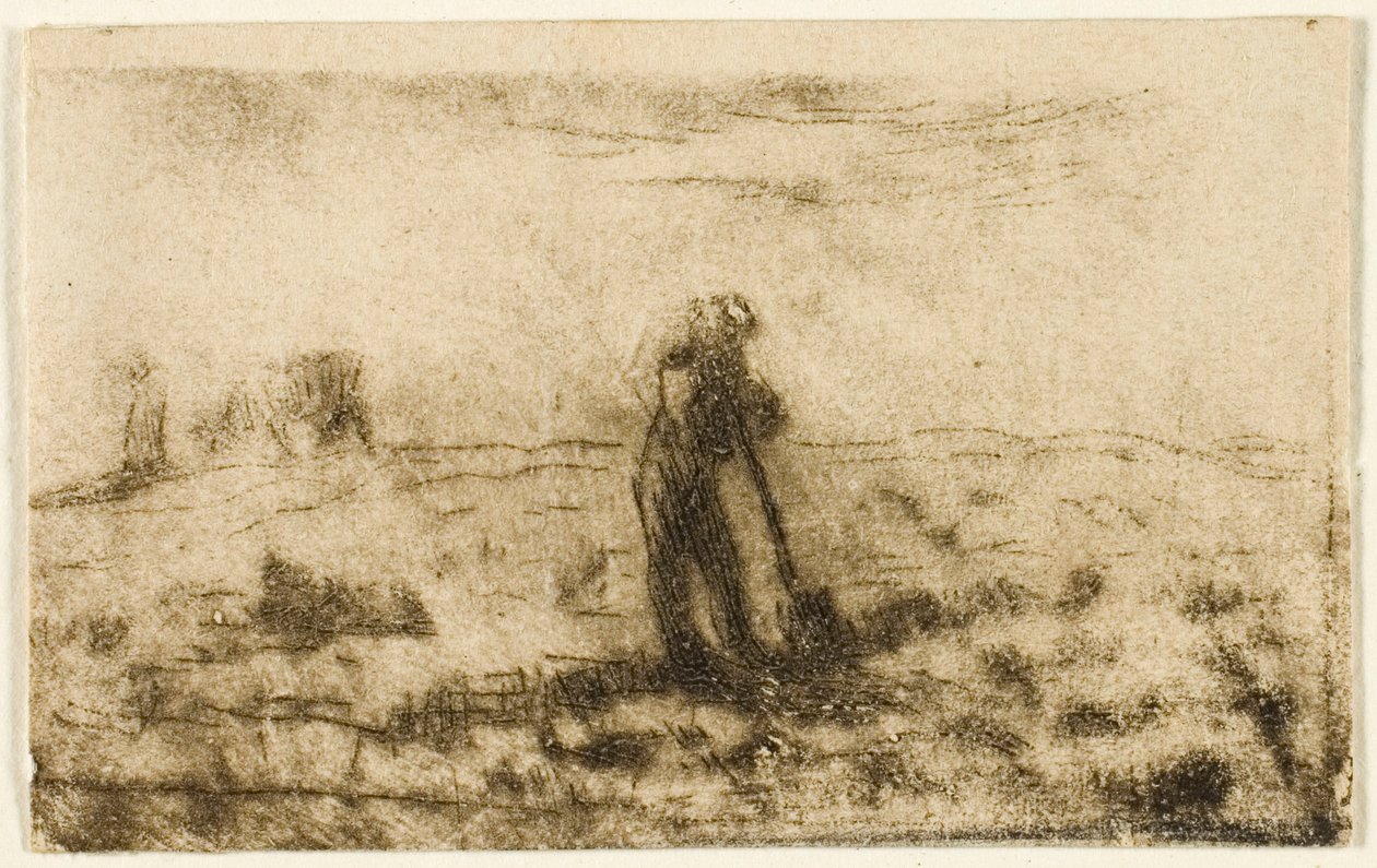 Giysiler Dışarı Sarkan Kadın by Jean Francois Millet
