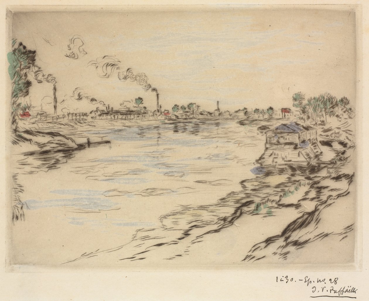 Seine, Asnières'te, 1894. by Jean Francois Raffaelli