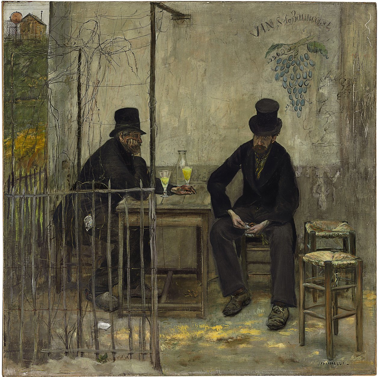 Absinthe İçenler by Jean Francois Raffaelli