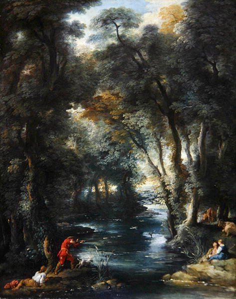 Bir ormanda ördek çekim by Jean François de Troy