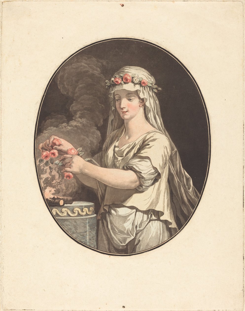 genç vesta by Jean François Janinet after Jean Jacques François Le Barbier I