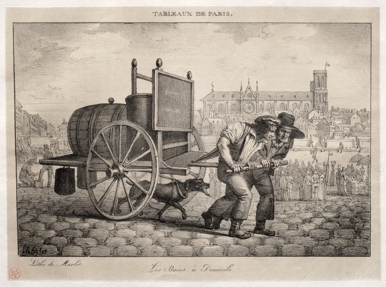 Paris Manzaraları: Evde Hamamlar. by Jean Henri Marlet